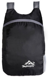 Zwemmen Opbergtas 15L Lichtgewicht Multifunctionele Packable Rugzak Opvouwbaar Ultralight Rugzak Dagrugzak Tas Voor Mannen Vrouwen zwart