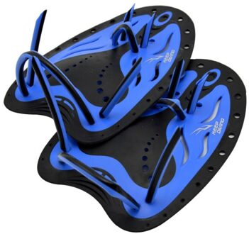 Zwemmen Peddels Training Pro Verstelbare Siliconen Hand Zwemvliezen Handschoenen Padel Vinnen Flippers voor Mannen Vrouwen Kinderen Leren Gear GMT601 Blauw / S