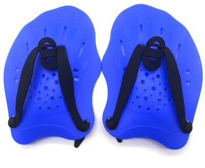 Zwemmen Peddels Training Verstelbare Hand Zwemvliezen Handschoenen Pad Vinnen Flippers Voor Mannen Vrouwen Kinderen blauw
