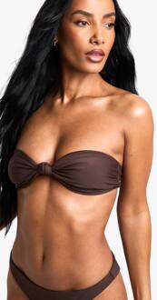 Zwempak Essentials Bandeau Bikini Top, Chocolate - 42