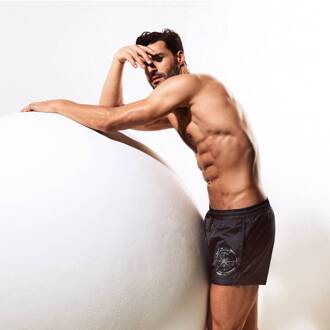 Zwemshort Meastrale Paisley uni blauw - 52