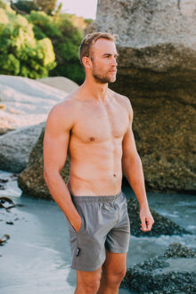 Zwemshort voor Heren Effen Kleur Grijs - L