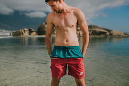 Zwemshort voor Heren in GUGGEN-logostijl Rood - 4XL