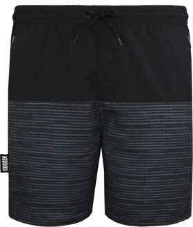 Zwemshort voor Heren met Patroonstrepen Groen Zwart Grijs - 2XL