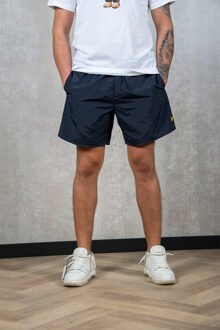 Zwemshorts met logoborduring Donkerblauw