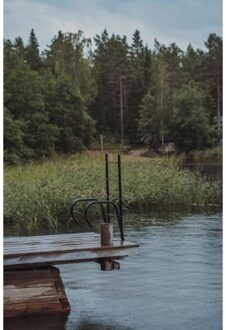 Zwemtrap Steiger Opklapbaar Aluminium Zwart 4 Treden Black