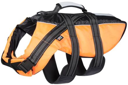 Zwemvest voor honden - Oranje/Zwart - Extra large