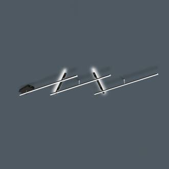 Zwenkbare LED plafondlamp Indira, dimmer zwart zwart mat, wit