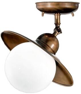 Zwenkbare plafondlamp Taverna Wit, messing