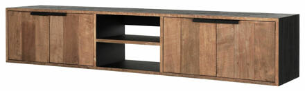 Zwevend TV-meubel 'Cosmo' Teakhout, 205cm Naturel - 205 cm