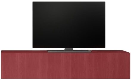 Zwevend Tv-meubel Tesla 138 cm breed in rood