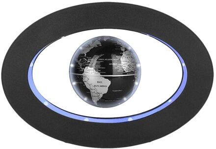 Zwevende Globe Magnetische Globe World Map Magnetische Levitatie Globes Ovale-Frame Led Engels Blauw Globe Voor Kids