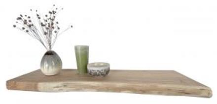 Zwevende wandplank acacia boomstam 80 x 20 cm