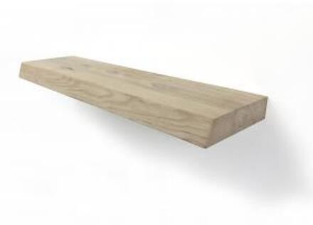 Zwevende wandplank eiken boomstam 100 x 15 cm