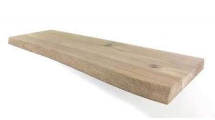 Zwevende wandplank eiken boomstam 100 x 30 cm