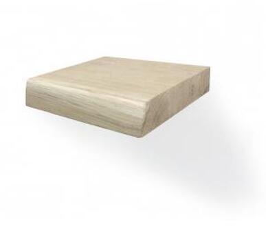 Zwevende wandplank eiken boomstam 20 x 20 cm