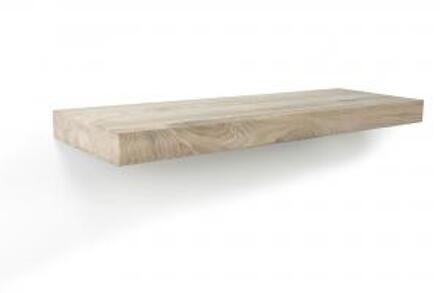 Zwevende wandplank eiken recht 140 x 20 cm