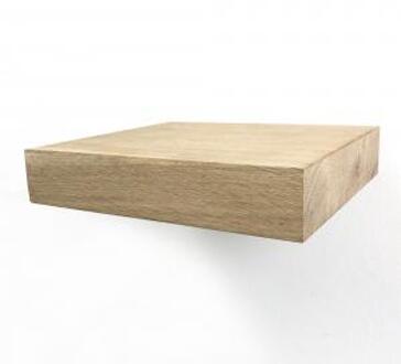 Zwevende wandplank eiken recht 20 x 20 cm