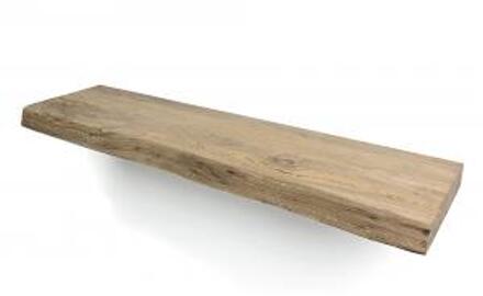 Zwevende wandplank oud eiken boomstam 80 x 20 cm