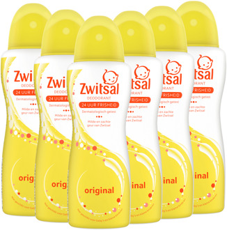 Zwitsal Deodorant Spray - Orgineel - 6 x 100 ml - Voordeelverpakking