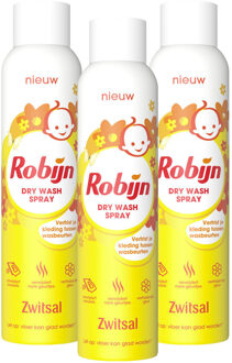 Zwitsal Robijn Dry Wash Spray - Kleding Opfrisser - 3 x 200ml - Voordeelpack