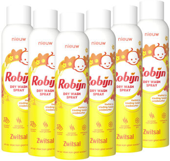 Zwitsal Robijn Dry Wash Spray - Kleding Opfrisser - 6 x 200ml - Voordeelverpakking