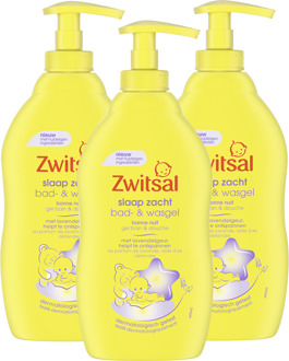 Zwitsal Slaap Zacht - Bad & Wasgel - Lavendel - 3 x 400ml - Voordeelpack