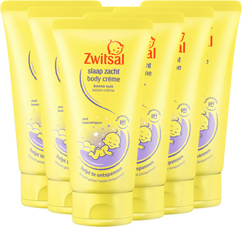 Zwitsal Slaap Zacht - Body Crème - Lavendel - 6 x 150ml - Voordeelverpakking