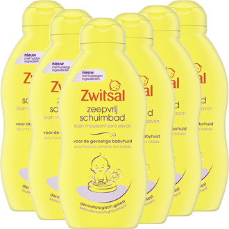 Zwitsal Zeepvrij Schuimbad - 6 x 200 ml - Voordeelverpakking