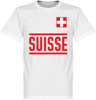 Zwitserland Team T-Shirt - Wit - XXL