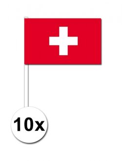 Zwitserland zwaai vlaggetjes 10x
