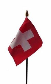 Zwitserse landenvlag op stokje