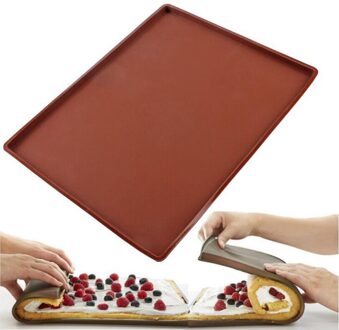 Zwitserse Roll Cake Mat Pad Bakvorm Gebak Gereedschappen Siliconen Anti-aanbak Bakken Tapijt Mat Silicone Mould bruin