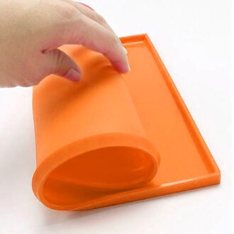 Zwitserse Roll Cake Mat Pad Bakvorm Gebak Gereedschappen Siliconen Anti-aanbak Bakken Tapijt Mat Silicone Mould oranje