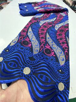 Zwitserse Voile Kant Stof Katoen Afrikaanse Droge Kant Stof Kant Nigeriaanse Kant Stoffen Voor Bruiloft Naaien YA3775B-5 afbeelding 1