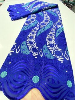 Zwitserse Voile Kant Stof Katoen Afrikaanse Droge Kant Stof Kant Nigeriaanse Kant Stoffen Voor Bruiloft Naaien YA3775B-5 afbeelding 2