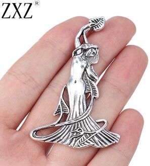 Zxz 5Pcs Tibetaans Zilveren Grote Godin Venus Charms Hangers Voor Sieraden Maken Bevindingen 68x42mm