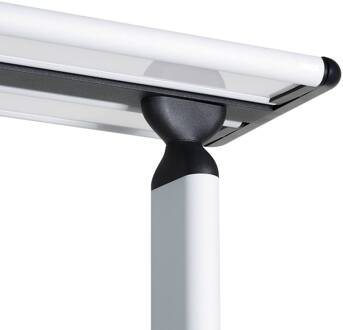 Zyair LED kantoor vloerlamp, zilver 59,7 cm