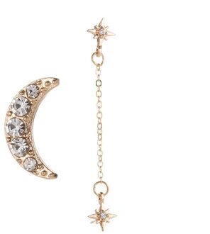 Zyzq Metalen Kwastje Strass Achtpuntige Ster Stud Oor Manchet Clip Op Oorbellen Voor Vrouwen Pierced Minimalistische Mode-sieraden QW-EH-10460