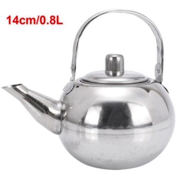 1.0/1.5/2.0/2.5L Rvs Theepot Zilveren Handig 1 Stuk Met Thee Leaf Infuser Filter Nuttig 14cm