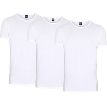 3 stuks Organic Cotton T-Shirt Zwart,Wit - Small,Medium,Large,X-Large,XX-Large