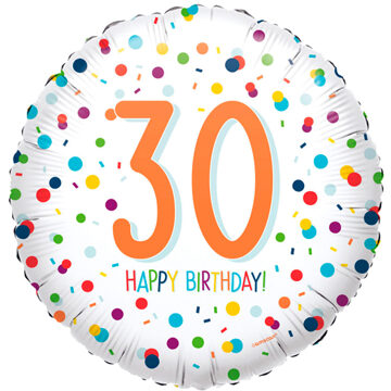 30ste verjaardag ballon confetti