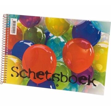 3x Schetsboek/tekenboek wit papier A5 formaat