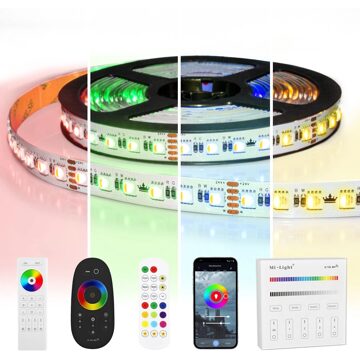 6 meter RGBW led strip complete set - pro 96 leds per meter - multicolor met warm wit