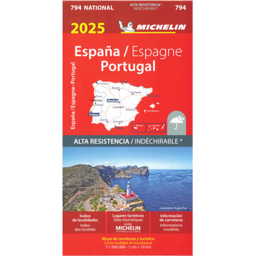 62Damrak Michelin 794 Spanje, Portugal Scheurvast 2025 - Nationale Kaarten Michelin