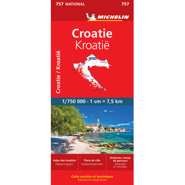 62Damrak Michelin Wegenkaart 757 Kroatië - Nationale Kaarten Michelin