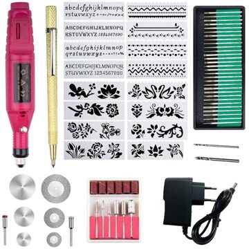 70 Stuk Graveren Tool Kit, multifunctionele Elektrische Graveur Pen Diy Rotary Tool Voor Sieraden Keramische Hout Plastic Met