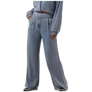 AAIKO Stijlvolle Rocia Ten 522 Broek Aaiko , Blue , Dames - L,M,S