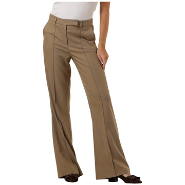 AAIKO Taupe Twill Broek Chantalle Stijl Aaiko , Beige , Dames - 2Xl,Xl,L