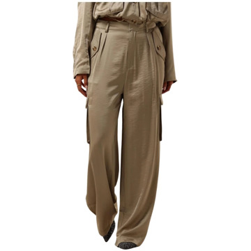 AAIKO Veelzijdige Cargobroek Lotta Pes 526 Aaiko , Beige , Dames - L,M,S,Xs